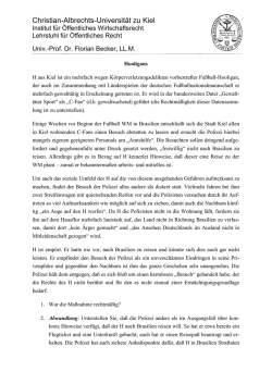 Hooligans (Sachverhalt) - Lehrstuhl f&uuml;r &Ouml;ffentliches Recht