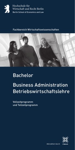 Business Administration Betriebs wirtschaftslehre Bachelor
