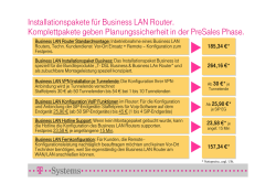Installationspakete f&uuml;r Business LAN Router. Komplettpakete geben