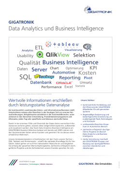 Flyer Data Analytics und Business Intelligence