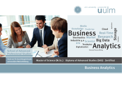 Broschüre zum Studiengang "Business Analytics"