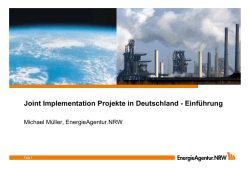 Joint Implementation Projekte in Deutschland - Einf&uuml;hrung