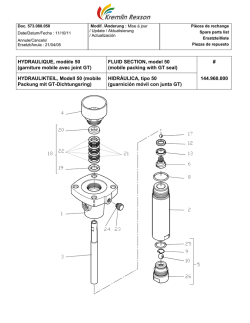 HYDRAULIQUE, mod&egrave;le 50 (garniture mobile avec joint GT) FLUID
