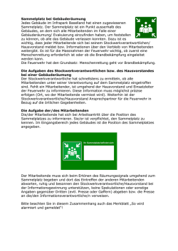 Infos zu Sammelpl&auml;tzen