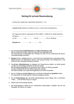 Raumnutzungsvertrag Saftladen