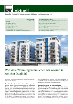 aktuell - Deutscher Verband für Wohnungswesen