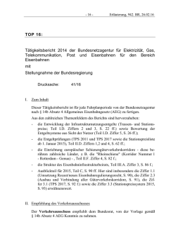 Erläuterung zum Tagesordnungspunkt 16