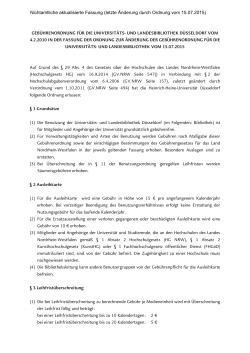 Gebührenordnung für die ULB  - Heinrich-Heine