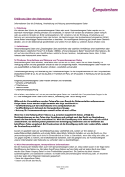 Datenschutzerklärung