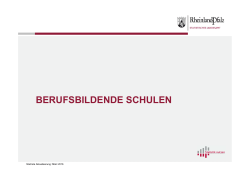 berufsbildende schulen - Statistisches Landesamt Rheinland