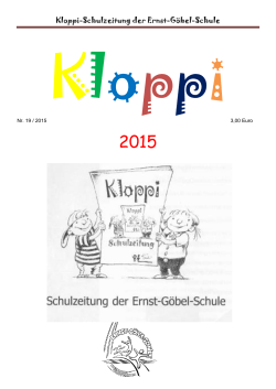 Schülerzeitung Kloppi Ausgabe 19 - Ernst-Göbel