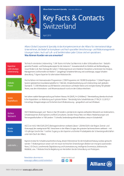 Key Facts & Contacts Switzerland