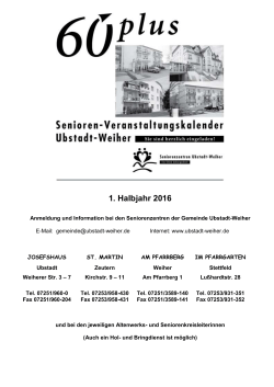 1. Halbjahr 2016 - Gemeinde Ubstadt