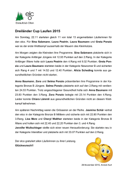 Dreil&auml;nder Cup Laufen 2015