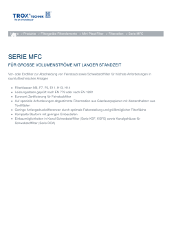 serie mfc - TROX HESCO Schweiz AG