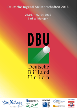 Ausschreibung - Deutsche Billard Union