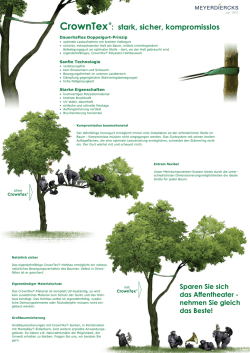 Informationsmaterial CrownTex - Meyerdiercks