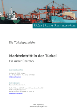 Markteintritt Türkei
