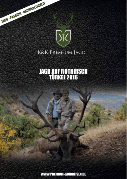 Rothirsch Türkei - Jagdreisen - K&K