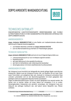 DOPPO AMBIENTE WANDABDICHTUNG
