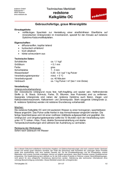 Technisches Merkblatt redstone Kalkglätte
