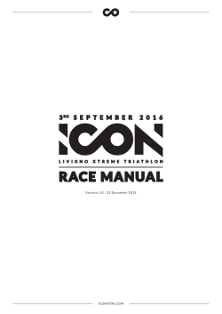 race manual - ICON | Xtreme Triathlon