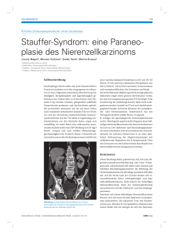 Stauffer-Syndrom - Swiss Medical Forum