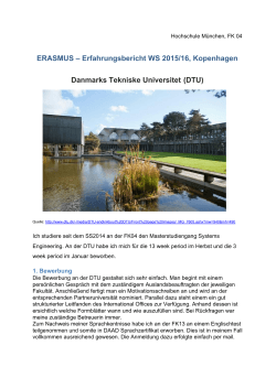 ERASMUS – Erfahrungsbericht WS 2015/16, Kopenhagen