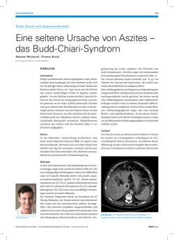 Eine seltene Ursache von Aszites &ndash; das Budd-Chiari-Syndrom