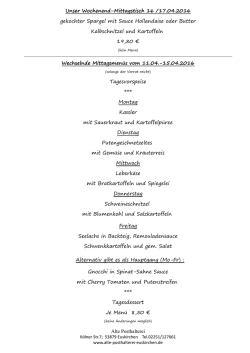Tagesgerichte 11.04-15.04.2016