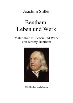 Bentham: Leben und Werk