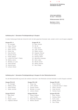 Informationsbl&auml;tter f&uuml;r das 1. Semester Wintersemester 2011/12