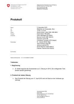Protokoll - VBS - Bundesverwaltung