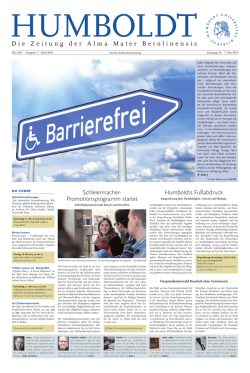 Die Zeitung der Alma Mater Berolinensis - Hu