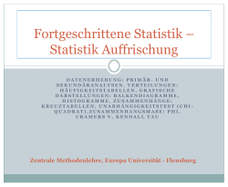 Statistik Auffrischung - Universität Flensburg