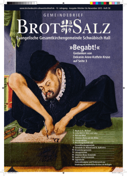 Begabt!&laquo; - Evangelischer Kirchenbezirk Schw&auml;bisch Hall