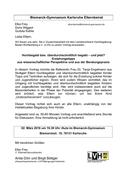 Hochbegabt bzw. &uuml;berdurchschnittlich begabt &ndash; und jetzt?