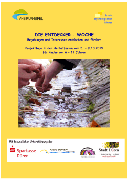 Flyer Entdecker Woche 2015