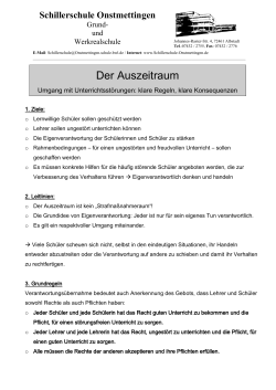 Der Auszeitraum - Schillerschule Onstmettingen