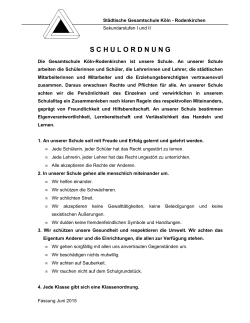 schulordnung - Gesamtschule Rodenkirchen