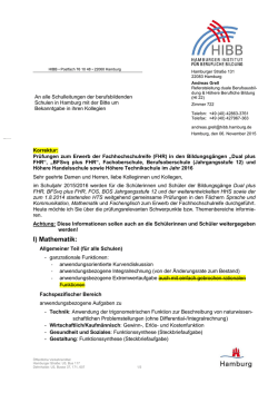 (FHR) im Jahr 2016 - HIBB