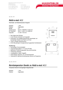 Hold-o-mat 411 Kerntemperatur-Sonde zu Hold-o-mat