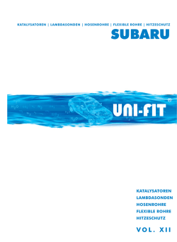 SUBARU - UNI-FIT KATALYSATOREN GmbH