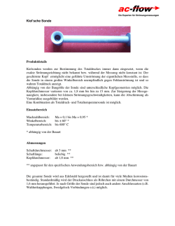 Kiel`sche Sonde Produktdetails Kielsonden werden zur Bestimmung