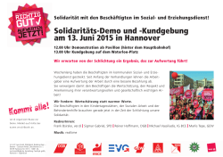 Aufruf zur Demonstration am 13. Juni 2015 in Hannover (PDF