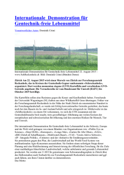 Internationale Demonstration f&uuml;r Gentechnik-freie