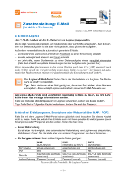 Anleitung E-Mail