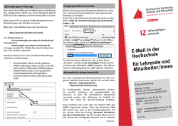 E-Mail f&uuml;r Lehrende und Mitarbeiter/innen (IZ2015029 nur Exchange)