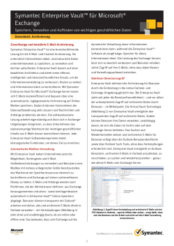 Symantec Enterprise Vault™ für Microsoft® Exchange