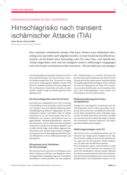 Hirnschlagrisiko nach transient isch&auml;mischer Attacke